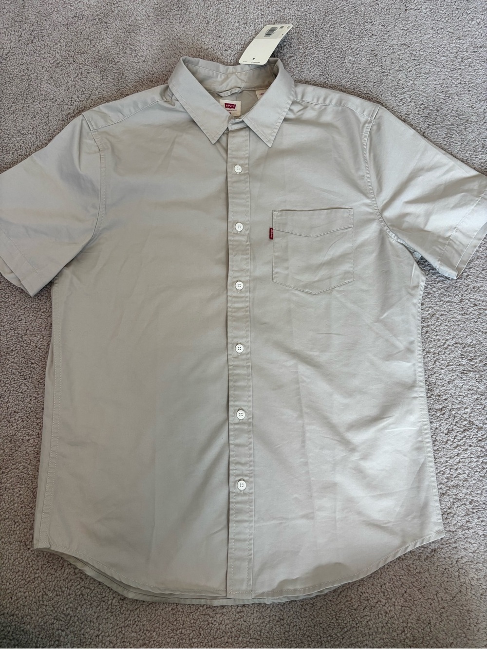 Levi's Men's Short-Sleeve Button-Down Shirt - Light Gray